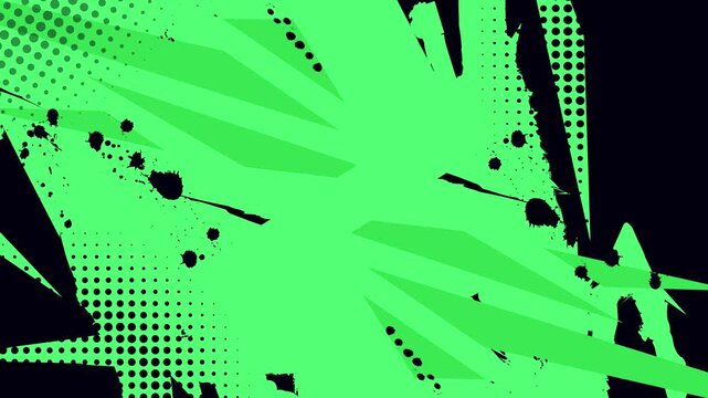 Dynamic Green And Black Geometric Grunge Motion Background. Suitable For Sport Background