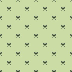 Fototapeta premium Light sage green background with dark green ribbon bows vector seamless pattern. Natural wood texture style calming aesthetic backdrop for nature theme paper packaging and organic branding.