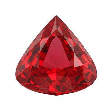 Brilliant red gemstone or ruby close-up shot