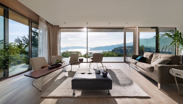 living room with a view