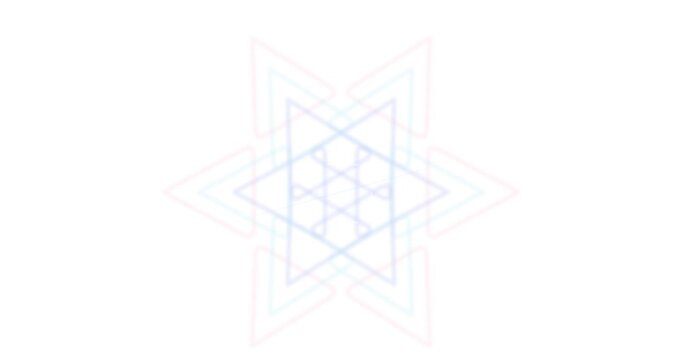 Motion Graphic Geometric Star Transition On White Background