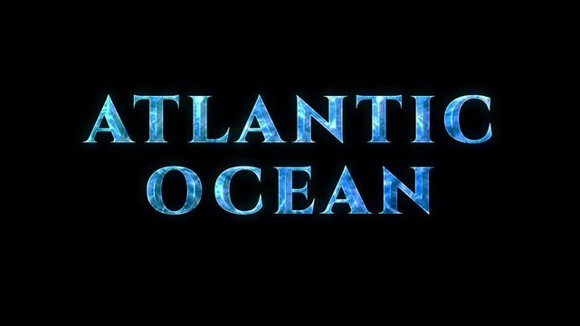 Atlantic Ocean Typography Intro Outro Background Template Frozen Freeze Ice Cube Effect Animation