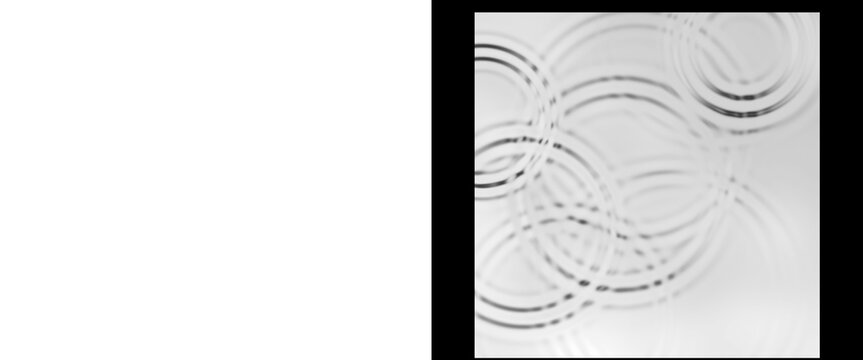 Abstract water ripples on grey background, concentric liquid waves texture, minimalist fluid drop pattern for wellness design