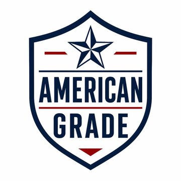 American Grade shield badge logo with a star symbol for quality assurance and branding.