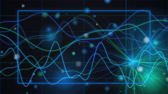 Neon network connections in dark space
