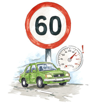 speed limit sign on road
