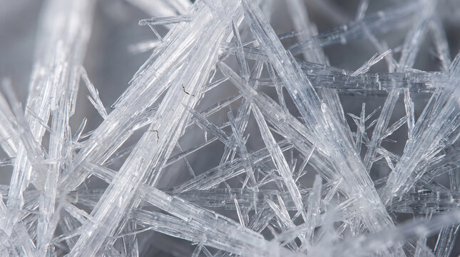Sodium Acetate Crystallization Scientific Macro Photography Crystal Growth Chemical Reaction Result