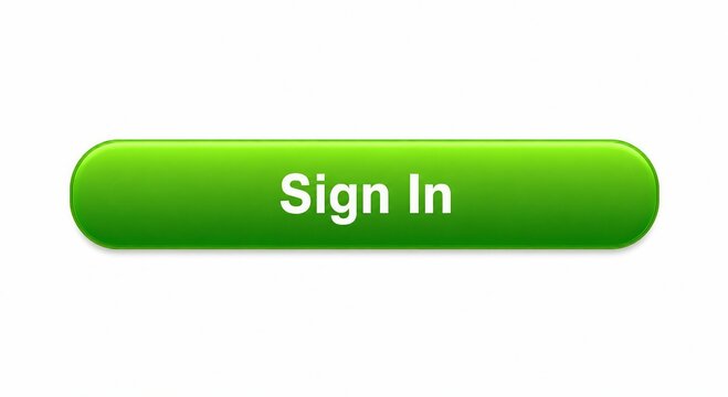 Green rounded sign in button with sign in text