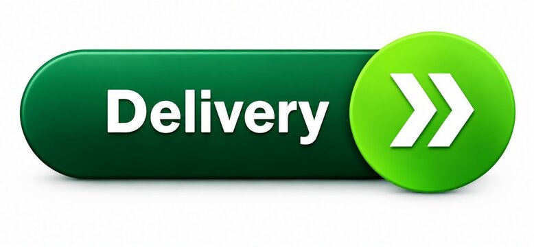 Modern delivery button with forward arrow icon