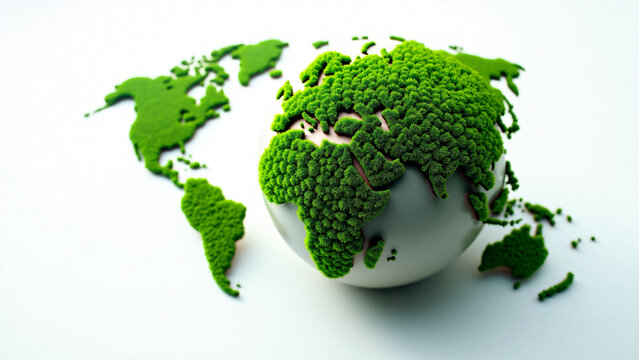 Reforested Earth Close-up with Text Space