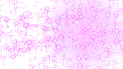 Obraz premium Vibrant magenta light flares and shining glitter particles forming a magical dreamlike digital art display