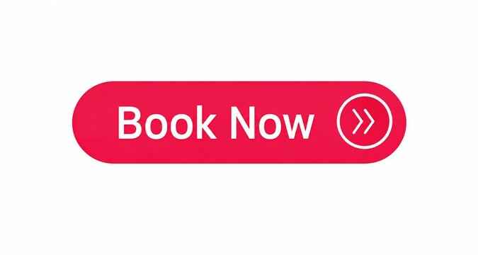Bright red book now call to action button with arrow