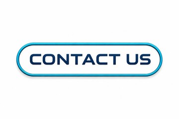 Fototapeta premium Modern contact us button with futuristic border design