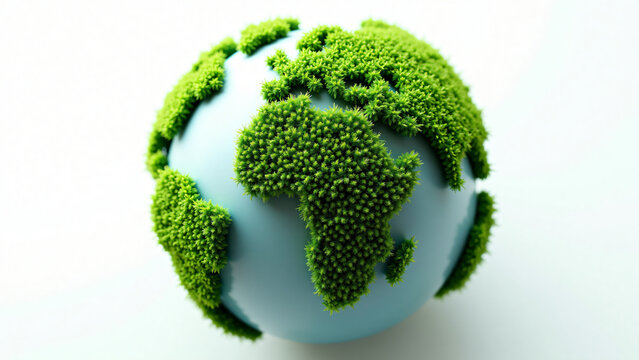 Green Globe Symbolizing Environmental Awareness and Sustainability