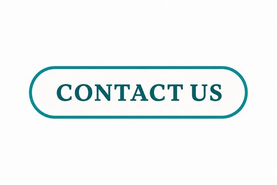 Modern contact us button with rounded corners and green outline