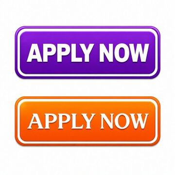 Bright colorful apply now call to action button with gradient border