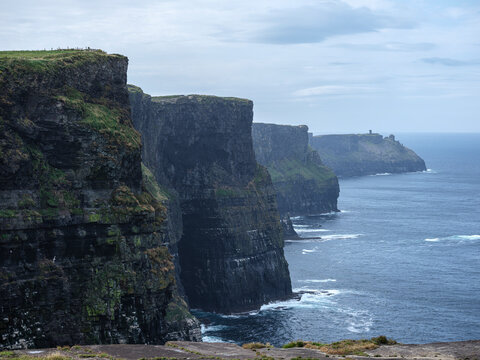 Cliffs of moher dramatic coastline in ireland