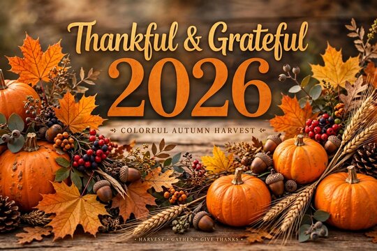 Elegant Neutral Tone Happy Thanksgiving 2026 Greeting Card with Cream
