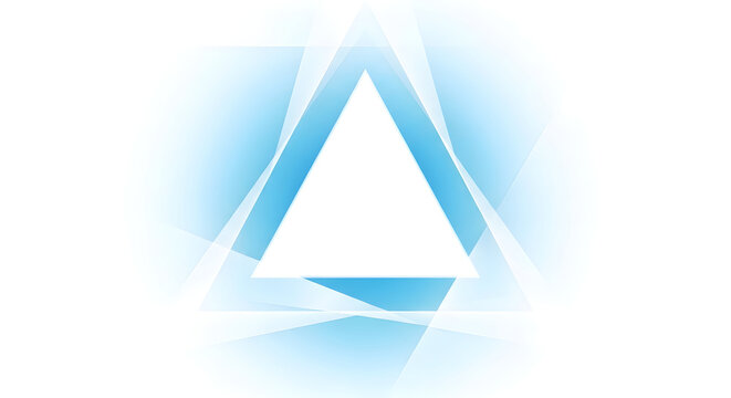 Abstract Blue Geometric Triangle Background Featuring Soft Glowing Light Layers and Minimalist Modern Graphic Design Elements for Digital Media