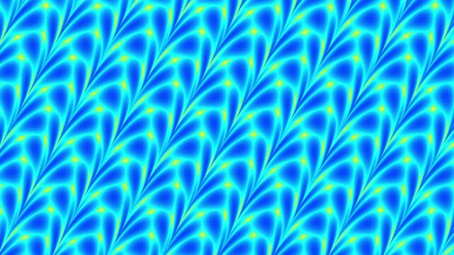 Glowing waves of blue and cyan shades on a dark background, abstract gradient 4k seamless loop wave warp semicircle motion background, perfect for video projects, background design or wallpaper.