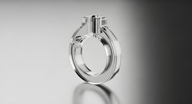 Transparent Glass Ring Connector Component Featuring Geometric Design for Precision Industrial Machinery and Advanced Engineering Applications