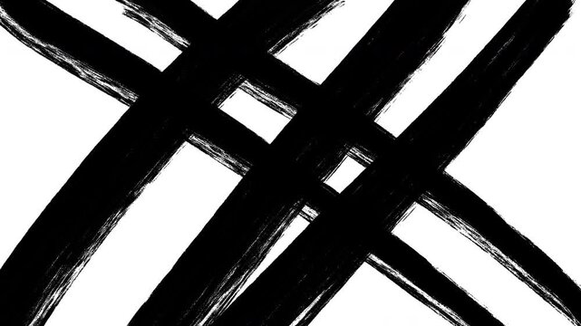 4K Criss Cross Diagonal Brush Wipe Transition with Rough Paint Texture and Alpha Channel
