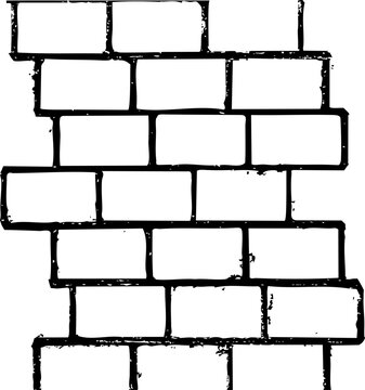 Hole in red brick wall