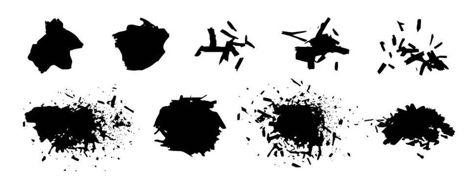Broken ceylon cinnamon pile silhouette