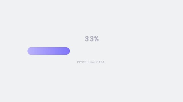 Video percentage progress bar set for ui data visualization