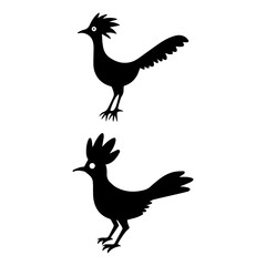 Fototapeta premium Rooster Silhouette Collection – Cock and Chicken Shapes