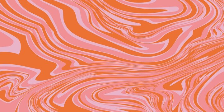 Psychedelic trippy y2k retro background swirl. Simple vector illustration. Groovy wave print. Vintage background. Psychedelic groovy spiral