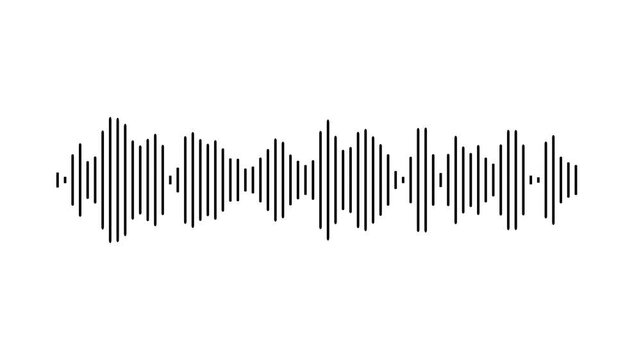 Animated audio signal visualization featuring smooth spectrum waves and rhythmic movement