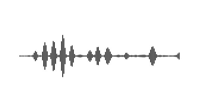 Digital music frequency animation featuring rhythmic sound patterns and flowing waveform movement