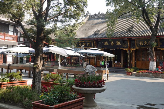 Daci , a Buddhist temple located in Jinjiang, Chengdu, Sichuan, China . This photo is taken on July 25, 2026