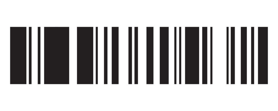 Barcode isolated on white background, Code stripes sticker, Barcode labels, customers qr code, Simple fake bar code, Bar code for web design, Barcode product distribution icon