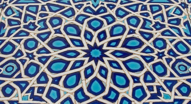 Islamic tile art geometric pattern detail