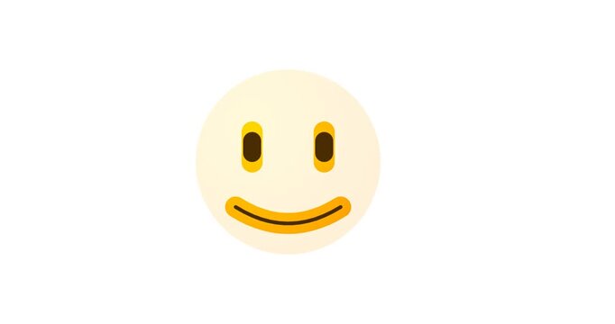 Yellow Smiley Face Icon Appearing On Green Screen And White Background