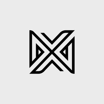 Abstract M Letter Geometric Logo Design Minimal And Modern Style