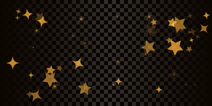 Falling golden star shapes with magical sparkle overlay and festive luxury shine