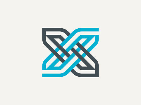 Abstract Interlocking Bands Logo Design With Clean Lines