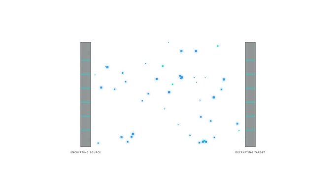 Minimalist Data Encryption Animation For Cybersecurity Interface