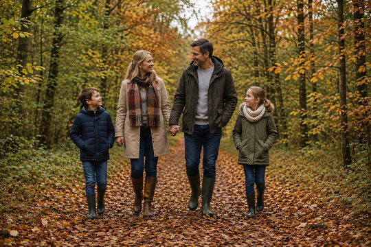 Beautiful people in the forest