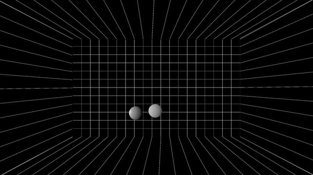 Futuristic Wireframe Tunnel Motion Graphic