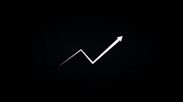 Business growth arrow and graph chart, Business line arrow, improvement, business strategy, arrow rising up. Resolution, Analyzing, Arrow Symbol, Bar Graph 4k stock video.