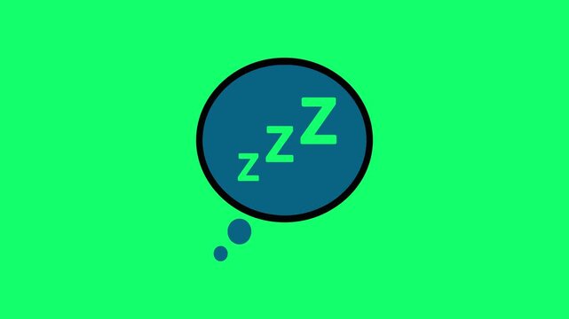 Sleeping icon with zs in a thought bubble design