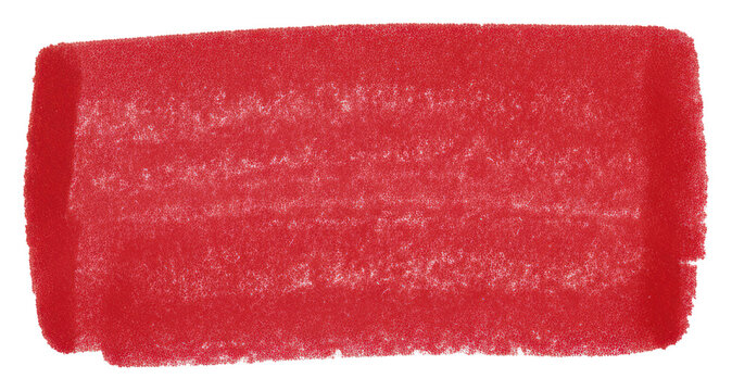 A single, vibrant red hand-drawn rectangle with wobbly edges and visible felt-tip marker texture on a transparent paper background, conveying an urgent visual emphasis concept