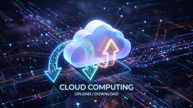cloud computing cloud storage data upload data download cloud migration digital transformation cyber security network infrastructure server hosting data transfer cloud platform