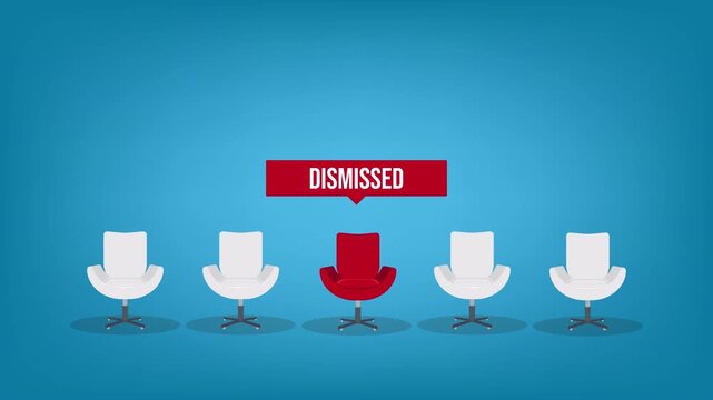 Candidate Rejection Concept with Dismissed Chair During Hiring Selection Process
