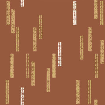 strokes vertical rust deep brown seamless pattern. chocolate warm beige dash mark vertical line textured stroke block print abstract linear mark hand drawn wabi sabi rustic minimal art style