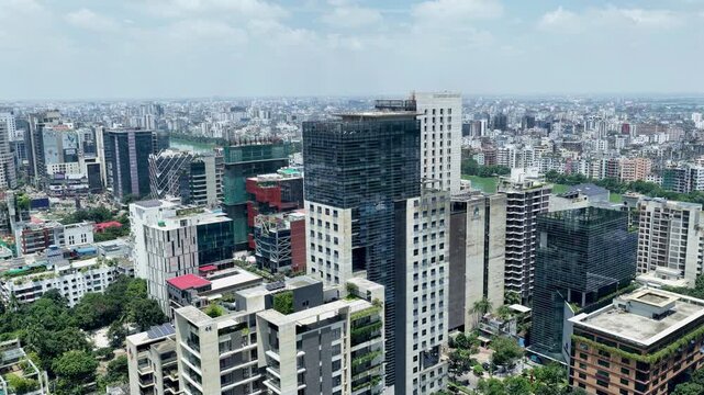 Aerial View of Gulshan,Dhaka,Bangladesh Luxury District